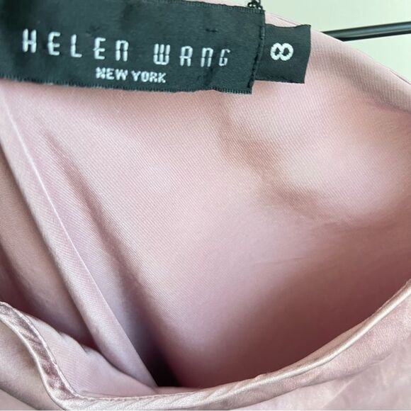 Helen Wang Pink 100% Silk Midi Slip Skirt Womens Size 8 - Picture 4 of 5